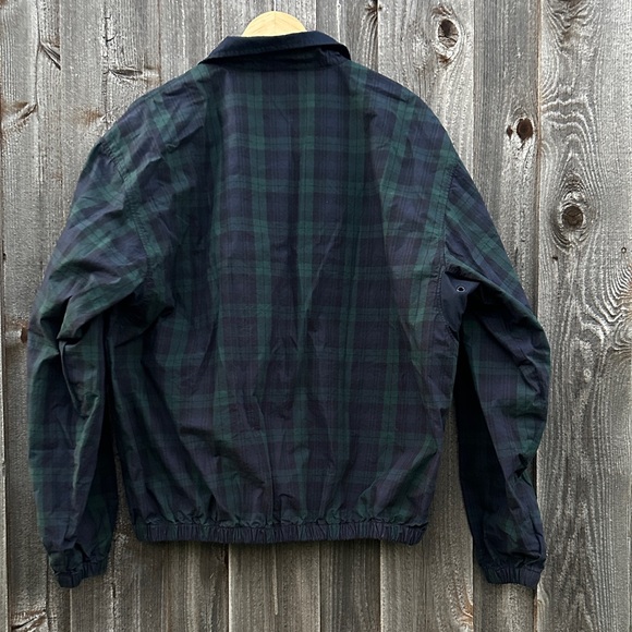 Vintage Chaps Navy and Green Plaid Windbreaker EUC - Picture 10 of 10